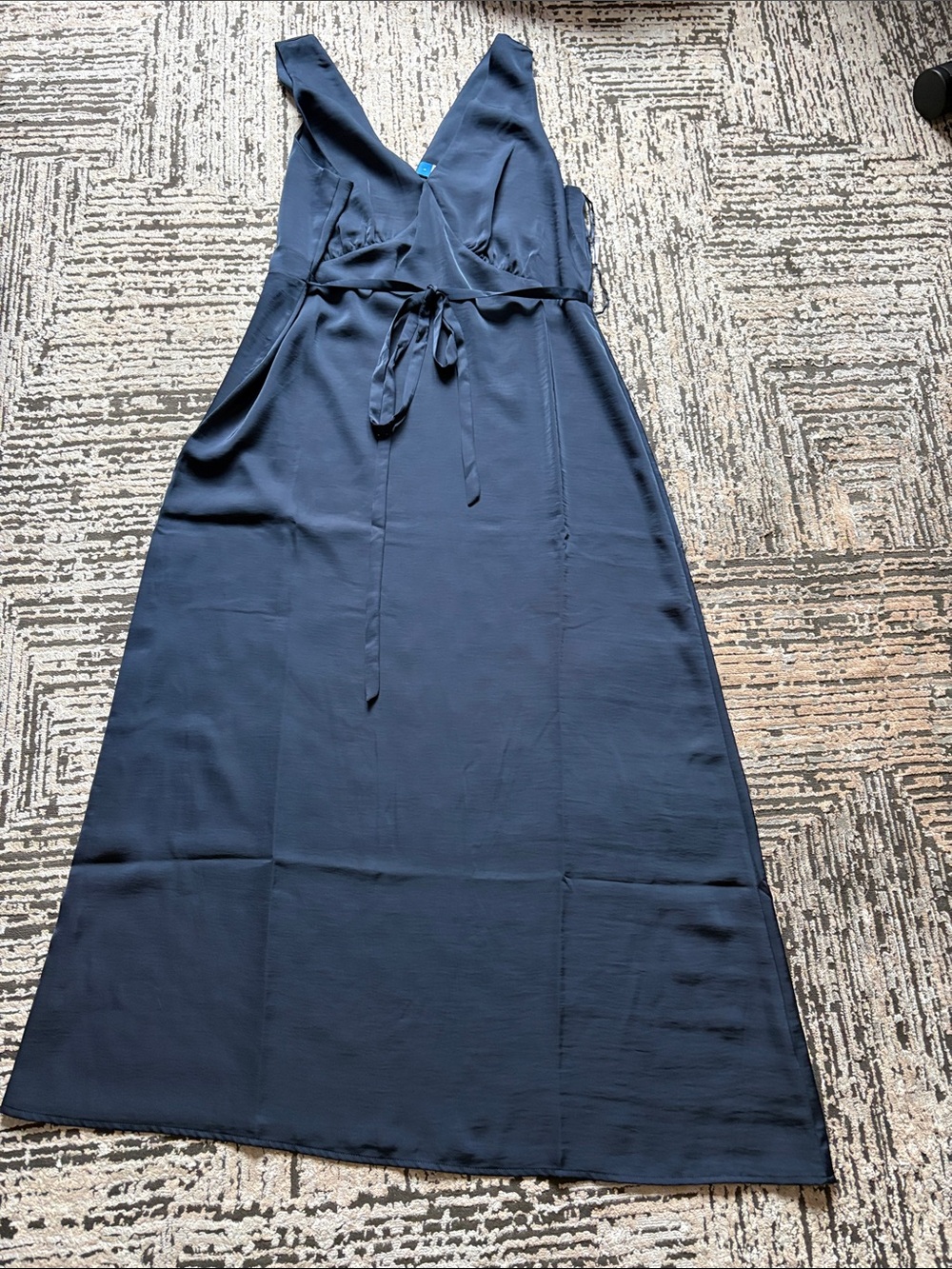 Old Navy Deep Blue Wrap Maxi Dress with Tie Waist